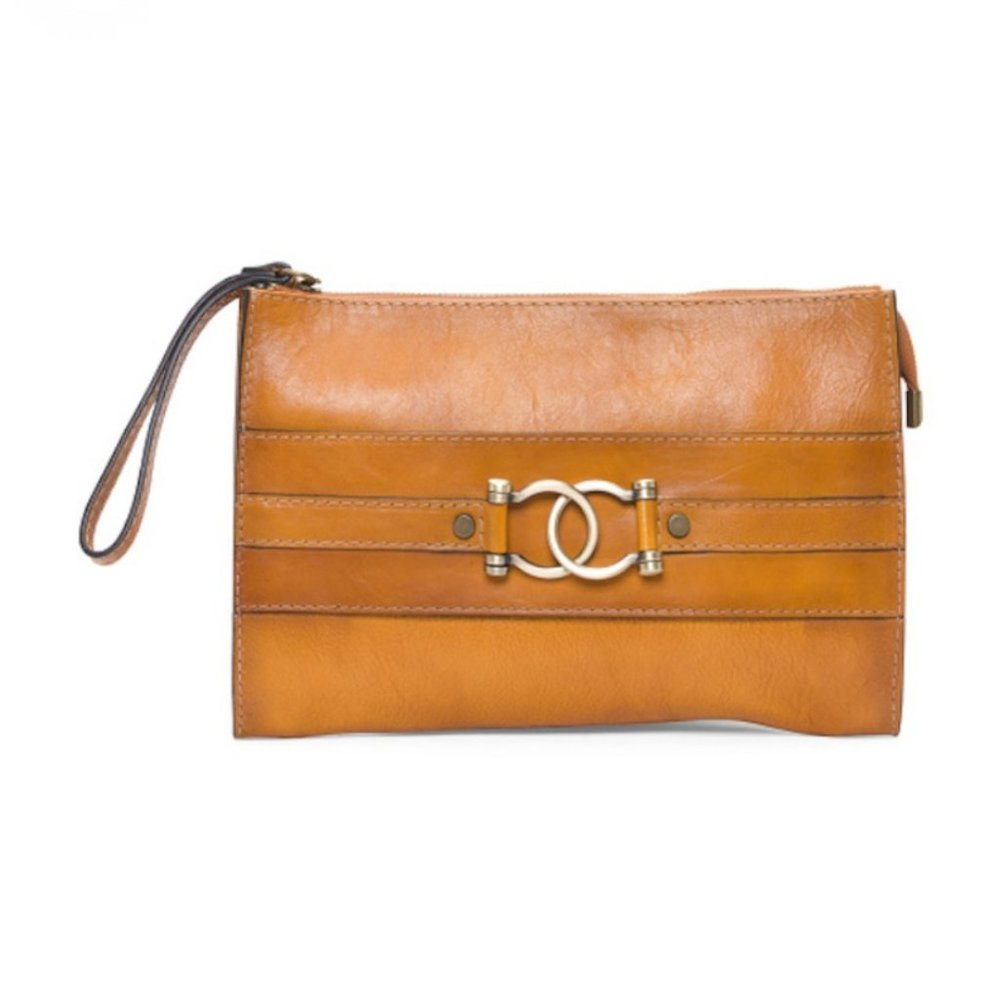 Pratesi Firenze Leather Large Clutch Wristlet